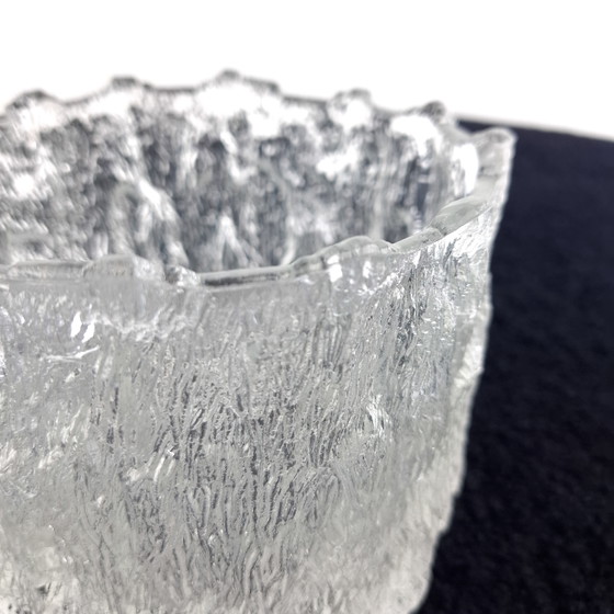 Vase/seau à glace vintage Pukeberg en verre à glace, milieu du siècle, années 1970 – Objets déco, Glass (photo 3 of 8)