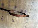 Specchio a mano e calzascarpe in legno, stile scandinavo, vintage anni '70