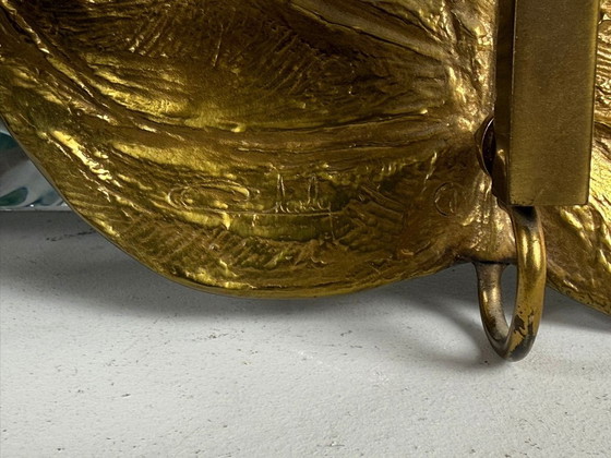 Image 1 of Applique murale sculpturale de Chrystine Charles, « Guadeloupe », France, années 1970, signée, pièce rare