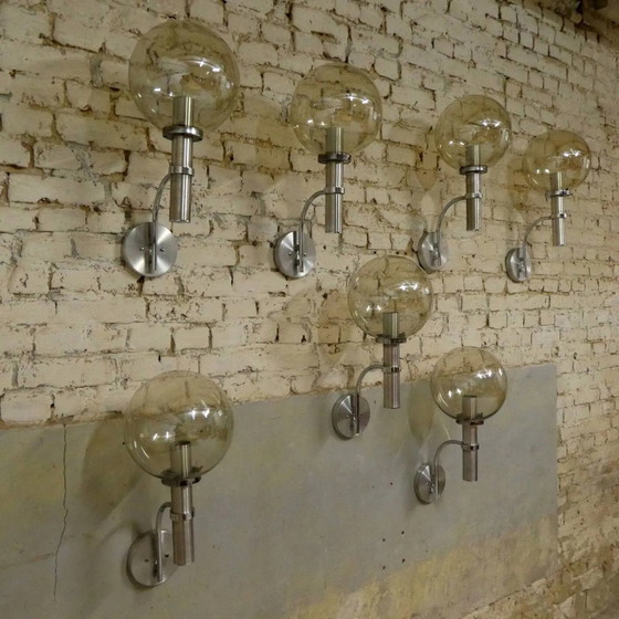 applique murale chrome & verre fumé, 1970 – Appliques murales, Design (photo 4 of 10)
