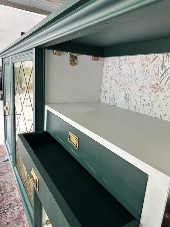 Vintage Cabinet No. 03 | Buffet in Hollywood Regency style | Handcrafted in elegant emerald green | Unique (photo 5 of 8)