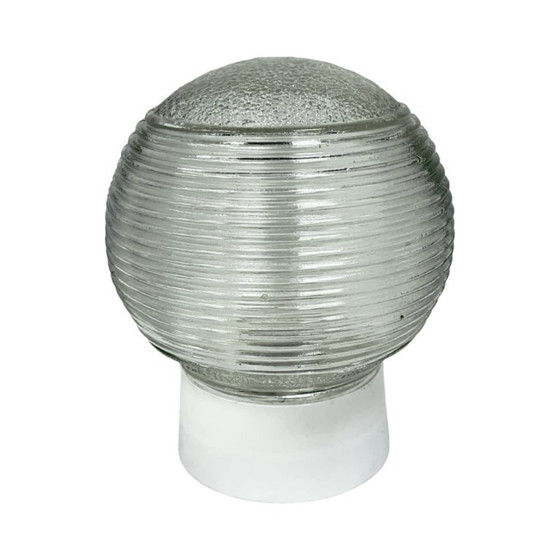 Image 1 of Vintage wandlamp | lampenkap Glasfabriek Białystok 1974 | nieuwe installatie | PRL / retro