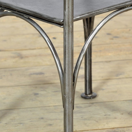 Iron bedside table, 1910s – Nightstands, Glass, Vintage (photo 7 of 7)