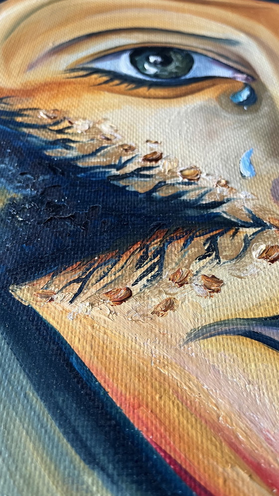 Image 1 of Dipinto originale - Gunay Baytarova - Ritratto astratto (80 x 60 cm)