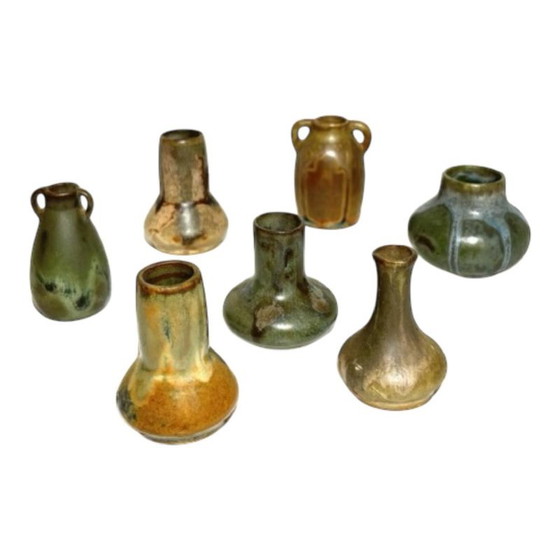 Miniatuur Vazen van Denbac & Charles Greber, Set van 7 – Ceramic, Art Deco (photo 6 of 20)