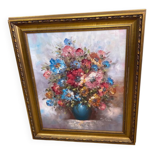 Dipinto a olio su tela bouquet