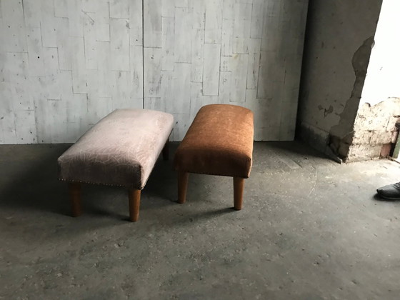 Set di pouf in faggio, anni '60 – Poggiapiedi e pouf, Legno (photo 4 of 9)