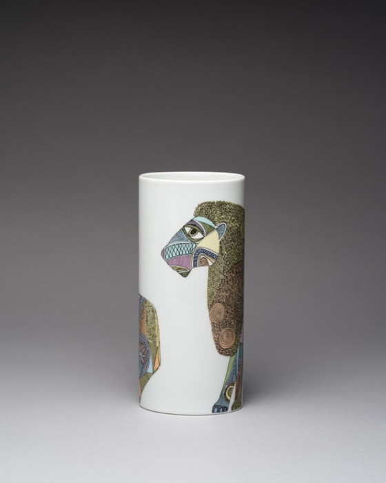 Image 1 of Rosenthal Studio-Line “Lions” Designer Vase Duo Cuno Fischer & Bjørn Wiinblad