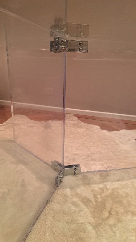 Image 1 of Table en verre vintage de style Jacques Dumond