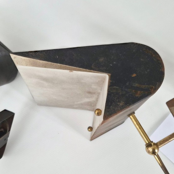 Image 1 of Pair of vintage 1950s wall sconces to be restored, signed M.D. DLG Pierre Guariche
