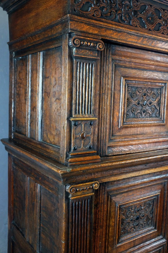 Image 1 of 17th century Dutch pilaster cabinet.