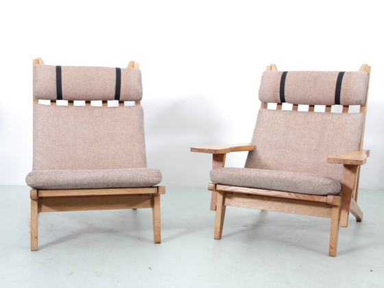 Par de sillones escandinavos GE 375, con 1 par de reposabrazos. – Wood (photo 3 of 18)