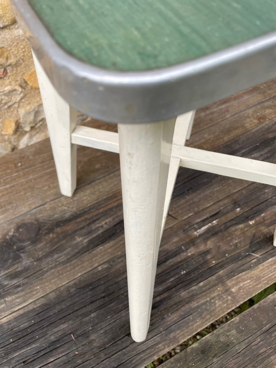 Image 1 of Vintage, Farmhouse, Tabouret en bois 1950's