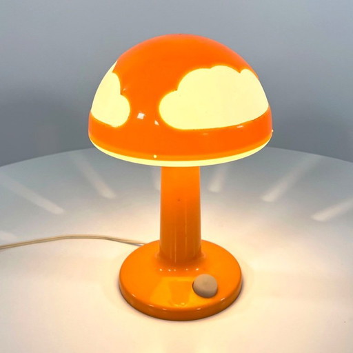 Lampada da tavolo Skojig Cloud arancione di Henrik Preutz per Ikea, anni '90
