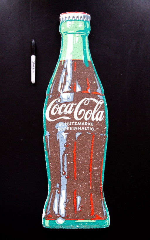 Original 1960s big Coca Cola Advertising Sign bottle | Styrofoam | 66cm