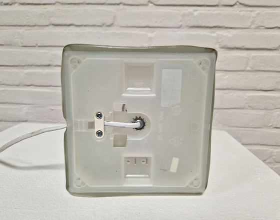 Image 1 of Vintage Ikea Iviken Glass Ice Block Table Lamps