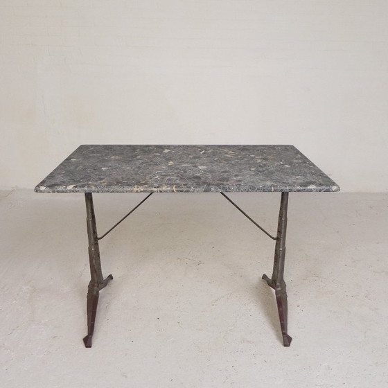Bistro table with marble top on a cast iron frame, 1930s – Dining tables (photo 10 of 24)