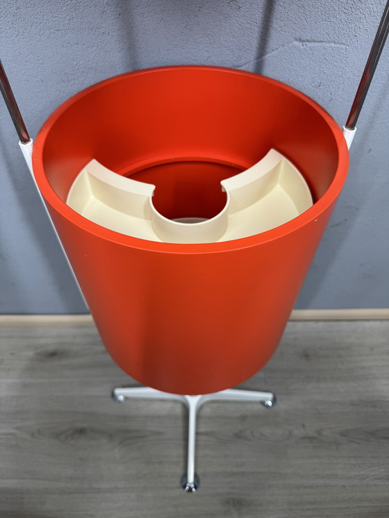 Image 1 of Tocador retro de la era espacial con taburete – Diseño Bremshey – Años 70