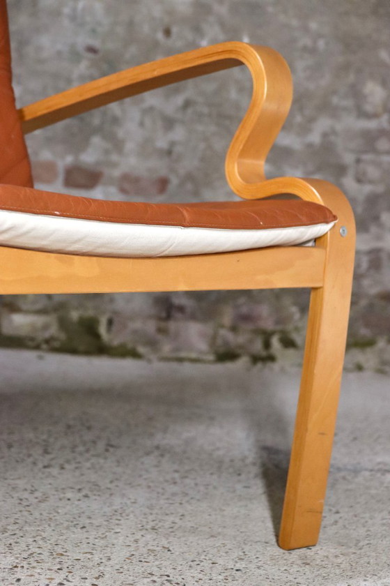 Image 1 of IKEA - Bjärred Stuhl - Cognacfarbenes Leder - Johan Huldt - 2001