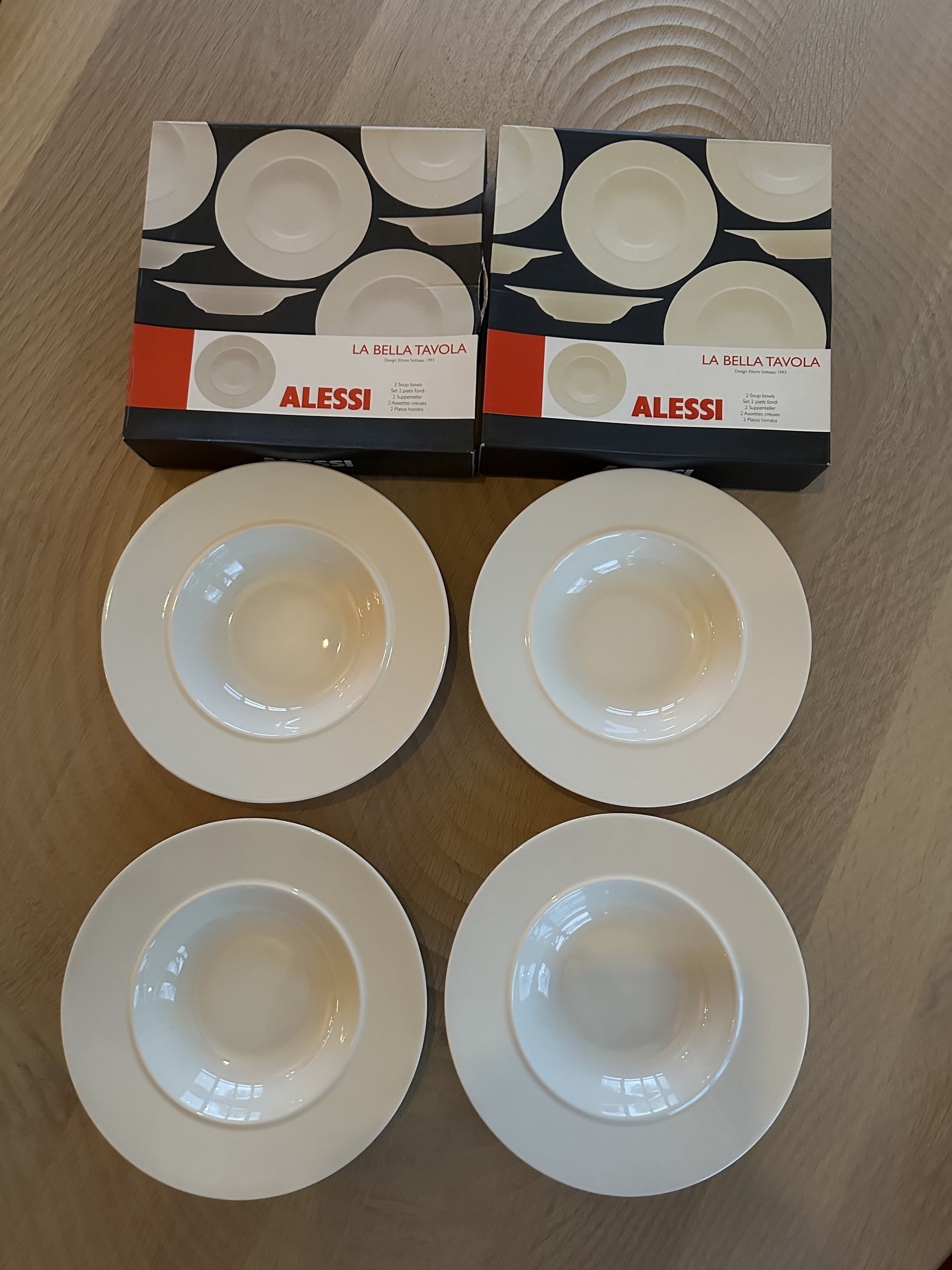 Alessi - La Bella Tavola - 4 Soup Plates - NEW - | €90 | Whoppah