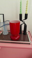 Vintage Ikea Lykta tafellamp rood