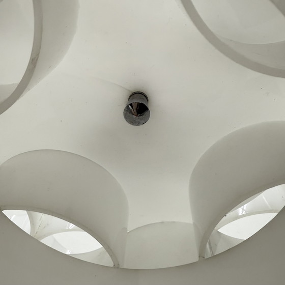 Image 1 of Mid-Century Lucite Circles Deckenleuchte, 1970er Jahre