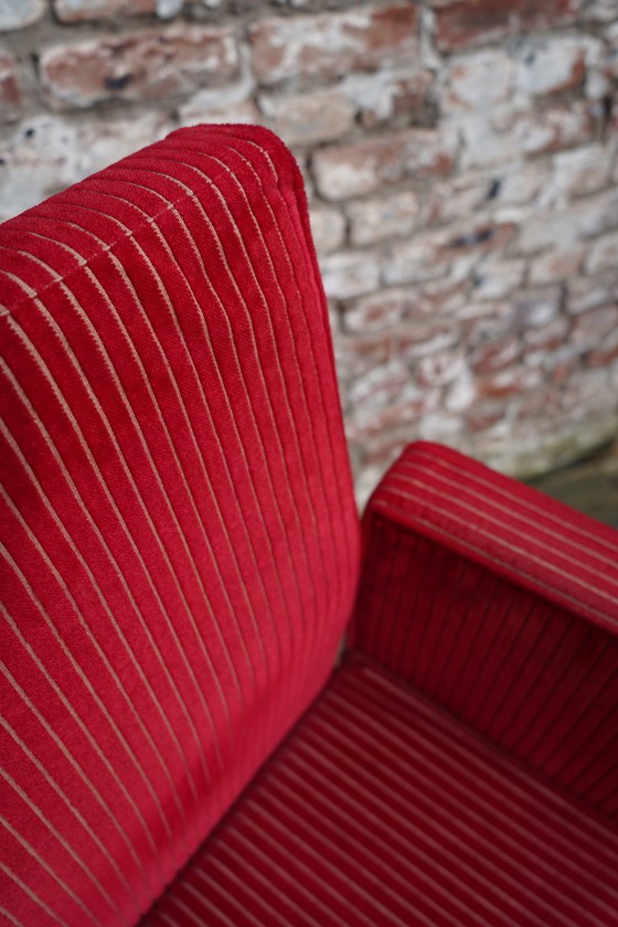 Bulo Pub & Club Red velvet chair on black chromed wheels, Office chairs, Textile, Metal, Vintage (photo 2 of 9)