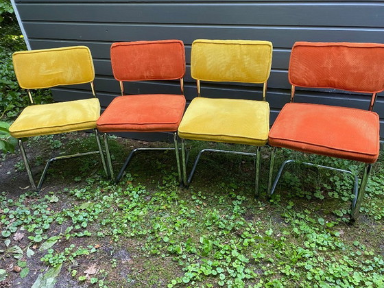 Image 1 of 4 Gispen? Eetkamer Stoelen Buisframe