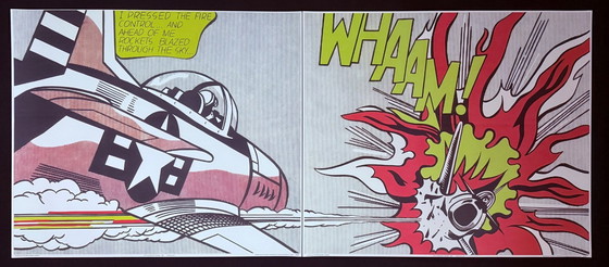 Image 1 of Roy Lichtenstein: Diptychon "Whaam, I Pressed the Fire Control, 1963"