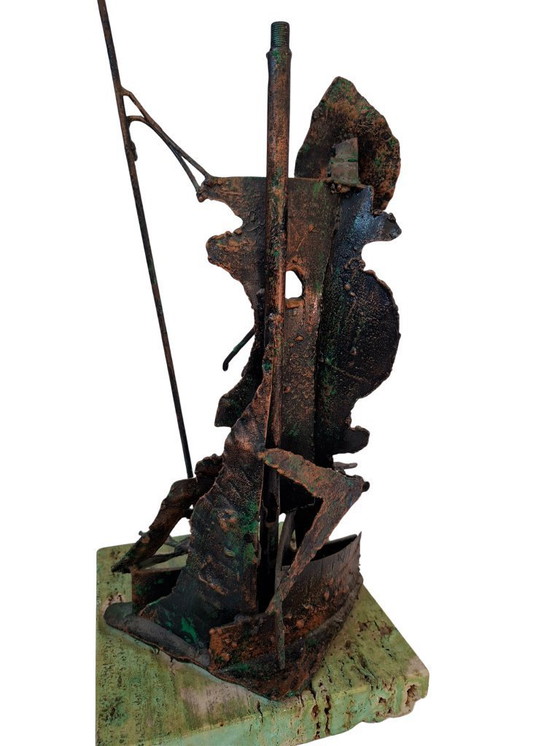 Image 1 of Brutalistische Kupferskulptur „Don Quijote“ – Eine Designikone der Mitte des 20. Jahrhunderts