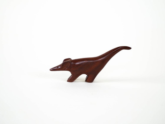 Image 1 of Figurine animale en teck, design danois, années 1970, fabriquée au Danemark