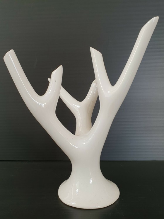 Image 1 of Ceramic Tree Branch Vase, 1960s-1970s Vintage 60s-70s Space Age Pop