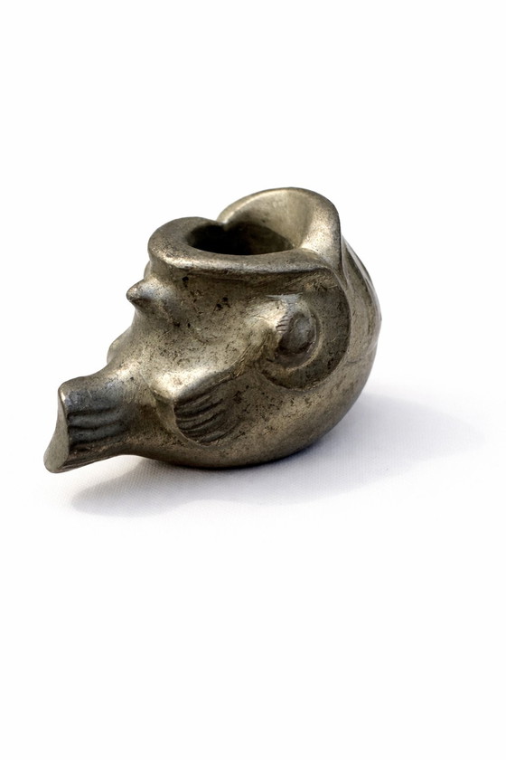 Image 1 of Just Andersen Fish Sculpture Danish Art Deco 1930s Metal Small Decorative Object Scandinavian Design