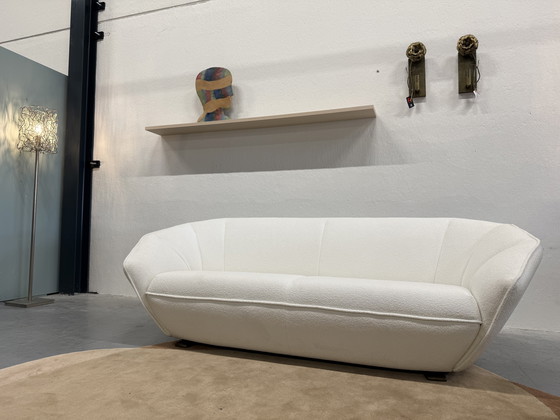 Image 1 of Canapé 3 places Pode Colla avec pouf en tissu Amelia