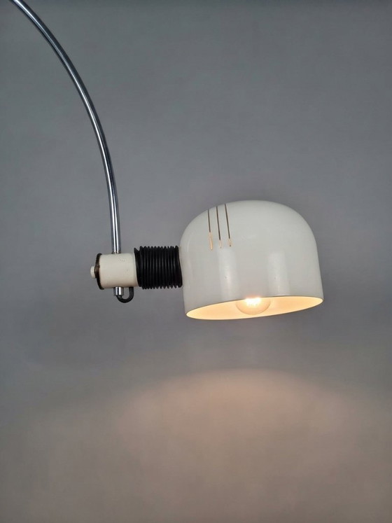 Lampada ad Arco Vintage Gepo Amsterdam – Bianco E Cromo – Anni '70 – Lampade da terra, Metal (photo 5 of 6)
