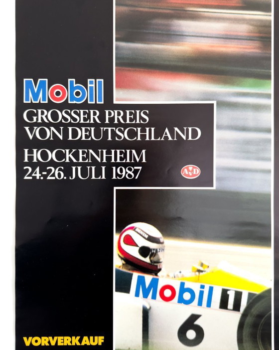 Image 1 of 🏁 Formel 1 – Großer Preis von Deutschland, Hockenheim 1987 – Original Poster/Plakat