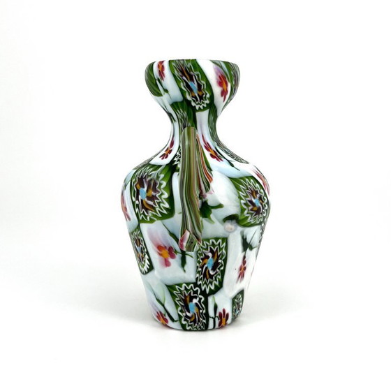Image 1 of Vintage Murano Millefiori glass amphora – attr. Fratelli Toso