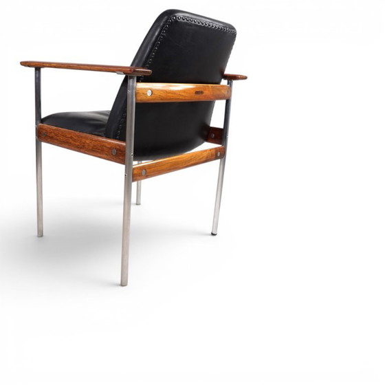 Image 1 of Leren fauteuil van Sven Ivar Dysthe voor Dokka Møbler, 1960