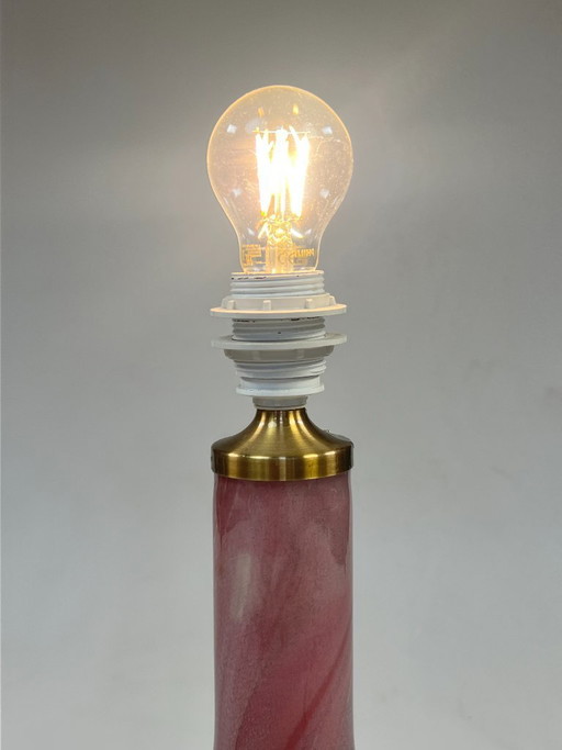Vintage Danish Table Lamp, Purple Glass, Holmegaard Troll 2
