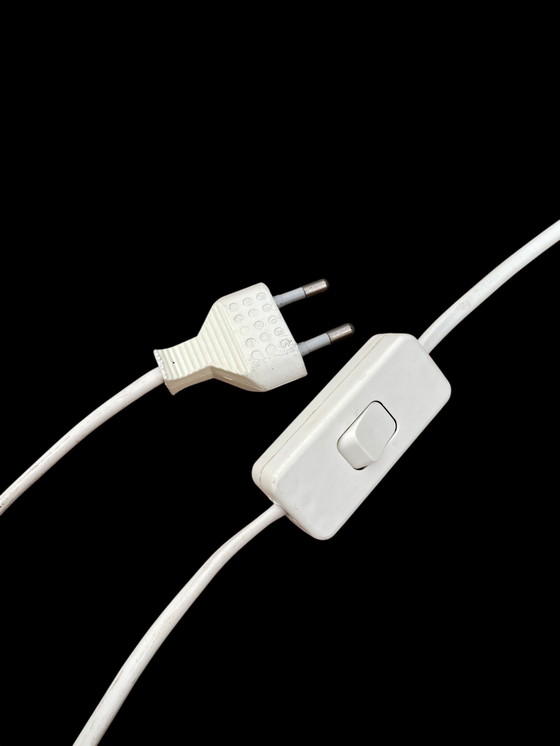 Image 1 of Tipi tafellamp h=14.96 (38cm) mat glas Mid century 1980 Duitsland minimalistisch ontwerp