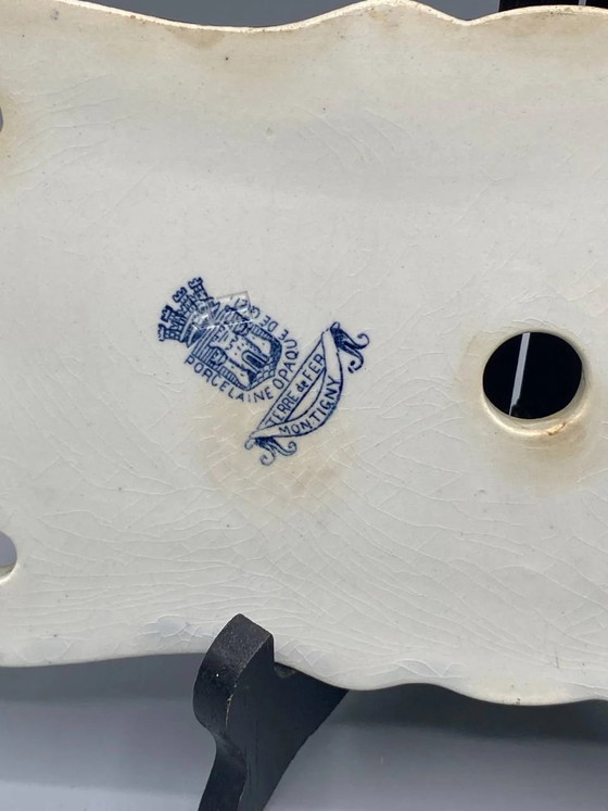 2 Montereau Ironstone Accessory Plates, Old Rouen Decor, Belle Époque – Decorative Objects (photo 3 of 5)