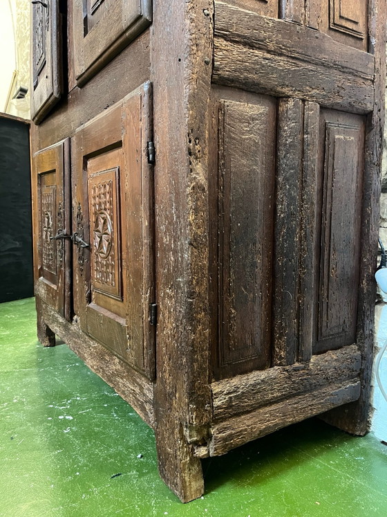 Buffet mit 4 Türen, 18. Jahrhundert, Highboards, Holz, Braun (Foto 4 von 15)