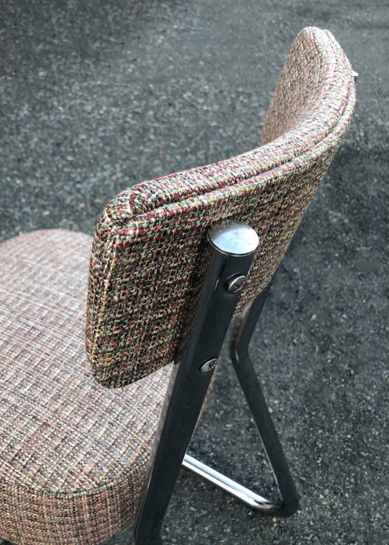 Image 1 of 4 sedie Roneo Pullman, Bauhaus 1950, tappezzate