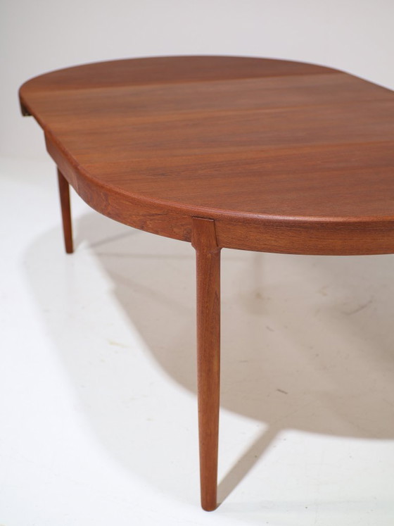 Image 1 of Uitschuifbare ronde eettafel teak Deens vintage jaren '60