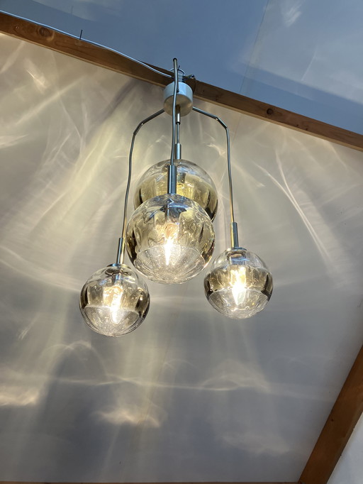 Vintage Cascade Hanglamp Met Glazen Bollen Uit De Jaren 60