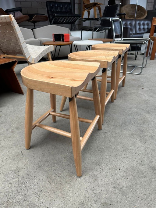 Design stool made of wood