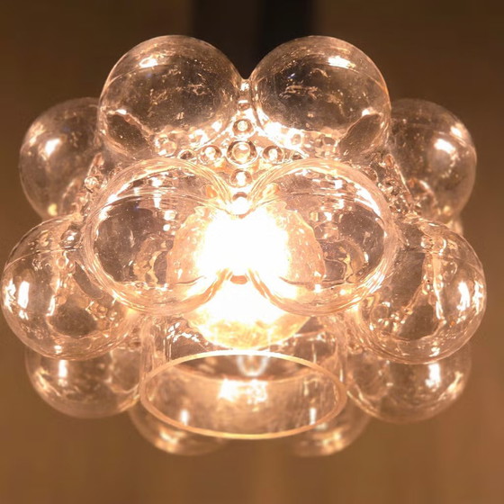 Helena Tynell Bubble lamp 1960s, Vintage Pendant lamp, Glashütte Limburg, Metal, Glass, Transparent (photo 10 of 13)