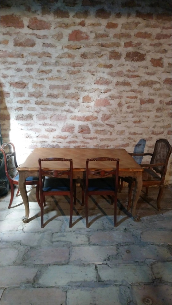Tavolo stile Luigi XV in rovere e ciliegio. – Tavoli da pranzo, Vintage (photo 16 of 19)