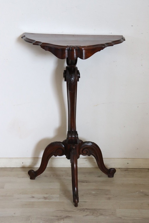 Gueridon Table in Walnut, Early 20th Century