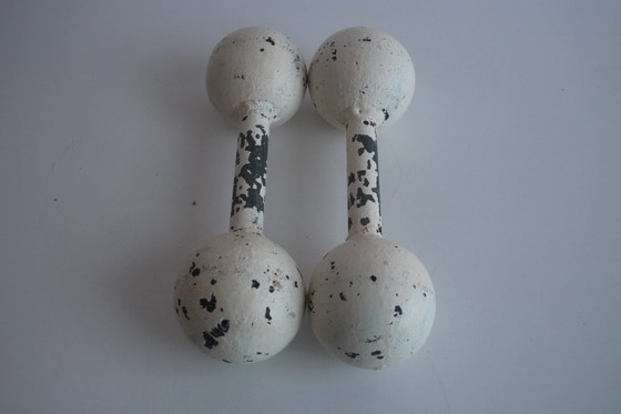 Image 1 of Set Art deco dubbele bal halters, jaren 1930.